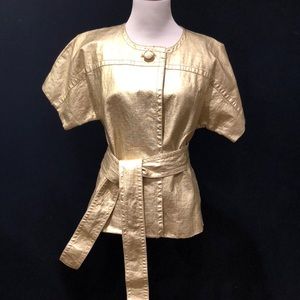 J Crew Belted Linen Jacket